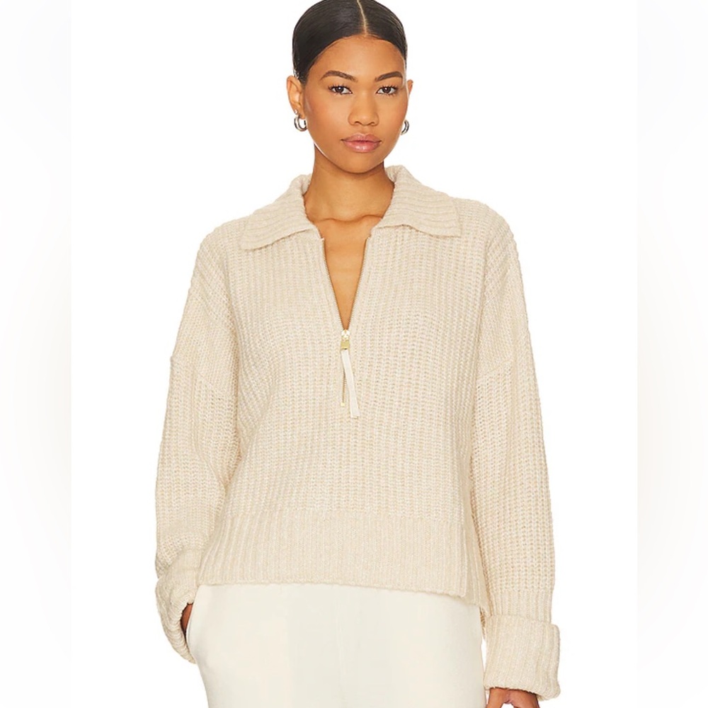 Never worn Varley Amelia half zip knit